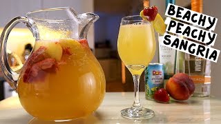 Beachy Peachy Sangria  Tipsy Bartender [upl. by Idieh]