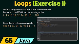 Loops in Java Exercise 1 [upl. by Suoirtemed]