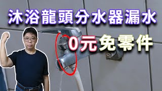 沐浴龍頭分水器漏水故障維修 免零件0元完修 有效又簡單維修法你一定要試試 海賊王diy日記 [upl. by Elocan]