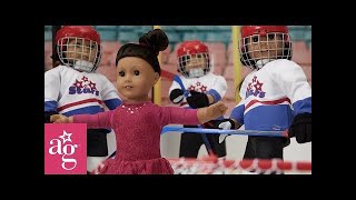 Winter Fun at the Skating Rink Stop Motion  AmericanGirl [upl. by Agatha55]