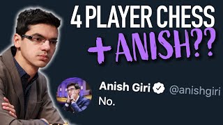 4 Player Chess with 4 SuperGMs Hikaru Anish Giri Vidit Radjabov [upl. by Aisetra351]