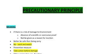 Precautionary Principle  Environmental Law [upl. by Rohn]