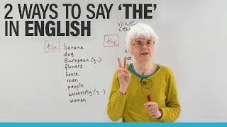 Learn English The 2 ways to pronounce THE [upl. by Tab]