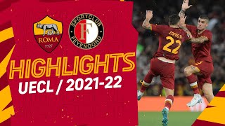 ZANIOLOOOOO  Roma 10 Feyenoord  Conference League Highlights 202122 [upl. by Alwitt]