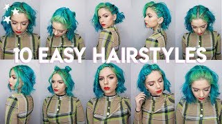 10 EASY SHORT HAIRSTYLES [upl. by Oag]