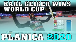 Unglaublich Karl Geiger gewinnt die Skiflug WM in Planica alle 4 Sprünge [upl. by Tchao]