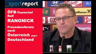 Ralf Rangnick ÖFB Teamchef  die Pressekonferenz nach dem Sieg gegen Deutschland [upl. by Dearman257]