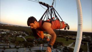 Worlds Tallest SkyCoaster at Sunset 300 FT HD  GoPro Hero  Kissimmee  Orlando [upl. by Pierson]