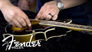 How to Place amp Install a Mandolin Bridge  Fender [upl. by Sladen]