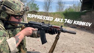 Russian AKS74U Krinkov  Dead Air Wolverine PBS1 Suppressor [upl. by Imorej]