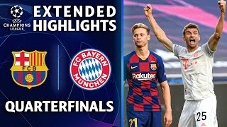 Barcelona vs Bayern Munich  Champions League Quarterfinal Highlights  UCL on CBS Sports [upl. by Anglo]