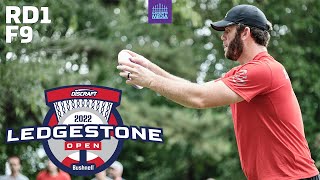 2022 Ledgestone Open  RD1 F9 FEATURE  Lizotte Fry Buhr Smith  Gatekeeper [upl. by Femmine]