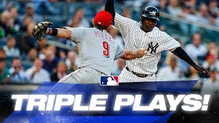 Recent MLB Triple Plays  MLB Highlights [upl. by Yanaj]