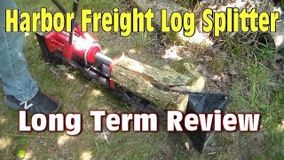 Central Machinery 10 Ton Log Splitter Review Long Term Harbor Frieght [upl. by Sullivan]