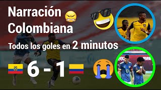 Ecuador 6  1 Colombia  Goles de Ecuador con Narración Colombiana  Eliminatorias qatar 2022 [upl. by Trstram809]