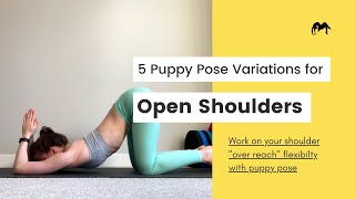 5 Puppy Pose Variations for Open Shoulders [upl. by Sykleb]