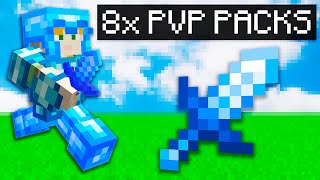 TOP 5 MCPE 8x PVP TEXTURE PACKS 119  FPS BOOST Minecraft Bedrock [upl. by Washko]