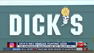 Dicks Sporting Goods may remove hunting gear from its stores [upl. by Corny]