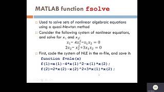 Solving Nonlinear Equation System amp Numerical Integration in MATLAB amp OCTAVE [upl. by Eerej870]