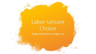 LaborLeisure Budget Line [upl. by Lehte]