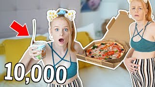 EATING 10000 CALORIES IN 24 HOURS CHALLENGE girl vs food [upl. by Afital]