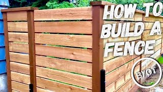 How To Build A Fence  DIY PRIVACY FENCE [upl. by Joanna]