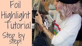 HIGHLIGHTING TUTORIAL FOIL PLACEMENT STEP BY STEP Wholy Hair [upl. by Rowan60]