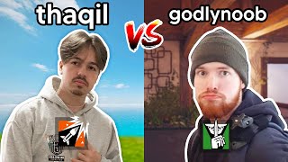 THAQIL VS THEGODLYNOOB 1V1 [upl. by Leakcim400]