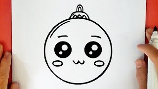 COME DISEGNARE UNA PALLINA DI NATALE KAWAII [upl. by Pestana]