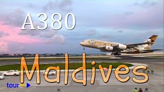 Airbus A380 Landing in Maldives for the first time in history [upl. by Nauwaj]