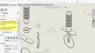 Assembly Drawing  SolidWorks 2018 Tutorial [upl. by Yelyk102]