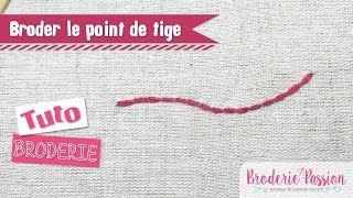 Broderie  Le point de tige [upl. by Bertila428]