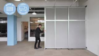 Versare Operable Wall Sliding Room Divider [upl. by Enairda]