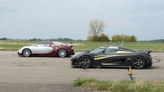 Bugatti Veyron 164 vs Koenigsegg Agera S Hundra x 5 races GTBOARDcom [upl. by Nirrep]