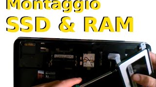 TUTORIAL sostituzione HDD SSD ram ASUS N551 [upl. by Eimmelc]