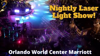 Laser Light Show at Orlando World Center Marriott [upl. by Ennaesor616]