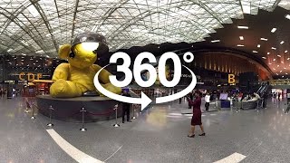 360 Tour of Dohas Hamad International Airport  Qatar Airways [upl. by Eiboj703]