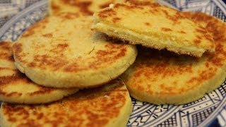 Harcha  Moroccan Semolina Bread Recipe  CookingWithAlia  Episode 310 [upl. by Rowley]