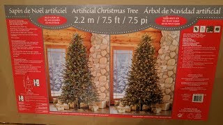 Costco 75 Artificial Prelit Christmas Tree Unboxing and Review [upl. by Lux887]