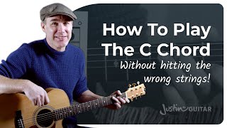 How to Play the C Chord  Guitar for Beginners [upl. by Adolphe]