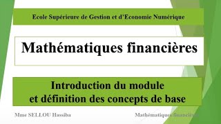 Introduction mathématique financière [upl. by Madeleine373]