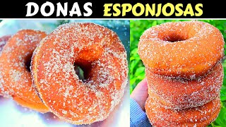 DONAS caseras ESPONJOSASDulce Hogar Recetas [upl. by Ymeraj]