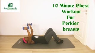 10 Minute Full Chest Workout For Perkier Breasts 1 month CHALLENGE [upl. by Odysseus]