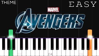 The Avengers Theme  EASY Piano Tutorial [upl. by Clance]