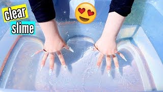 DIY Super Clear Slime How to Make the Clearest Thick Slime Ever [upl. by Calvano408]