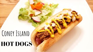 CONEY ISLAND HOT DOGS  easy recipe  dairy free  coneyislandhotdogs coney coneyisland [upl. by Anilemrac]