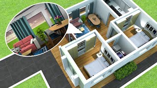 2 Bedroom Budget House Design With Floor Plan  Home Design Idea [upl. by Sedgewake]