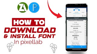 HOW TO DOWNLOAD AND INSTALL FONT IN PIXELLAB [upl. by Laina]