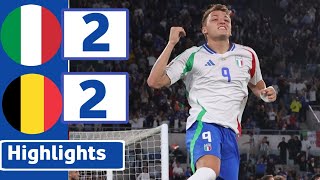 ITALY VS BELGIUM  2 2   HIGHLIGHTS  UEFA NATIONS LEAGUE [upl. by Atnauq]