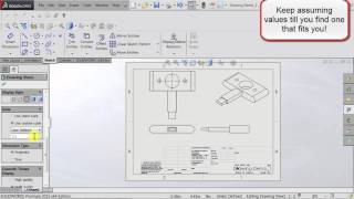 SOLIDWORKS Drawings Tutorial Adjusting the Drawing Scale [upl. by Ydnar]